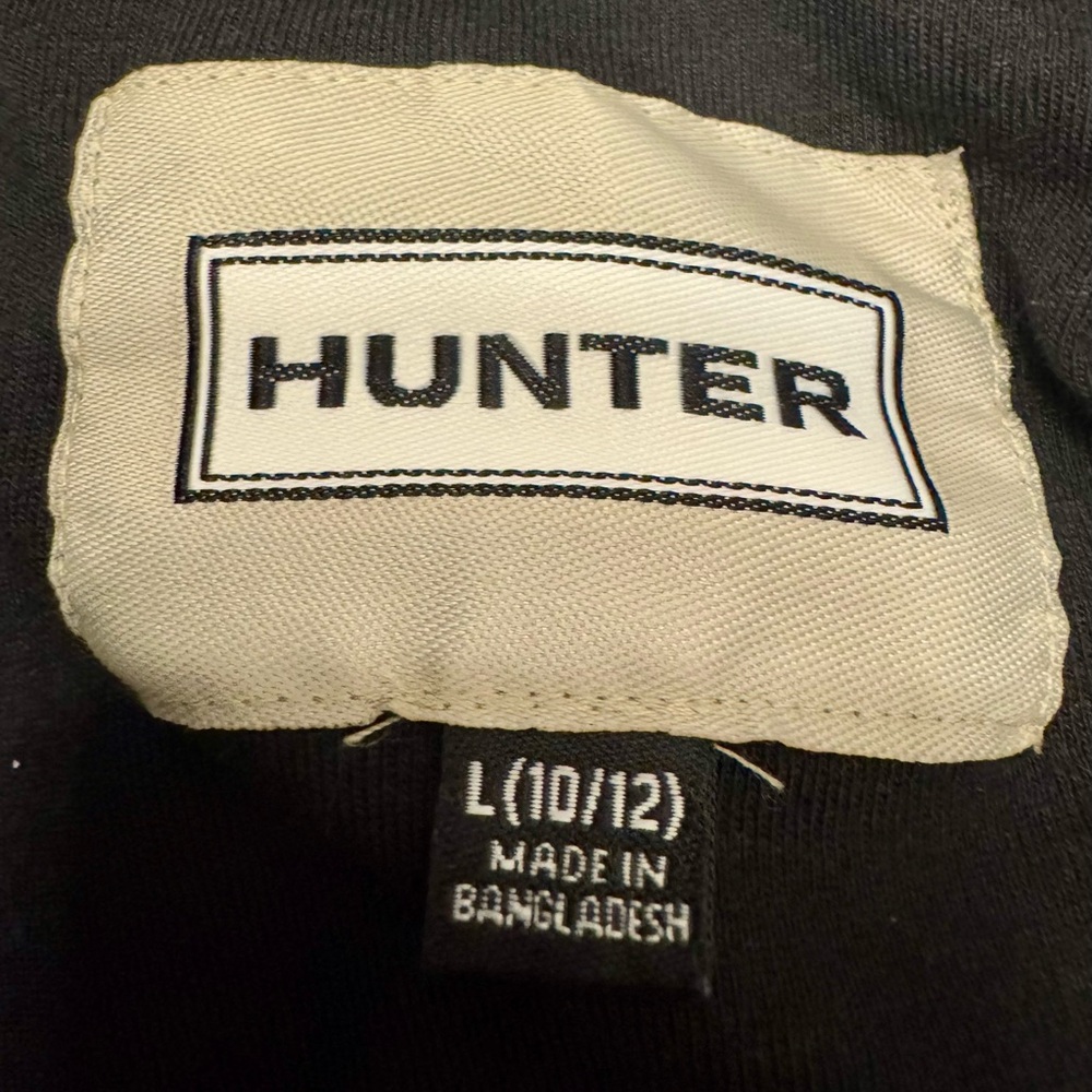 NWT Hunter Light Blue Kids Hooded Fleece Lined Raincoat Unisex Size 10/12 - Picture 4 of 9